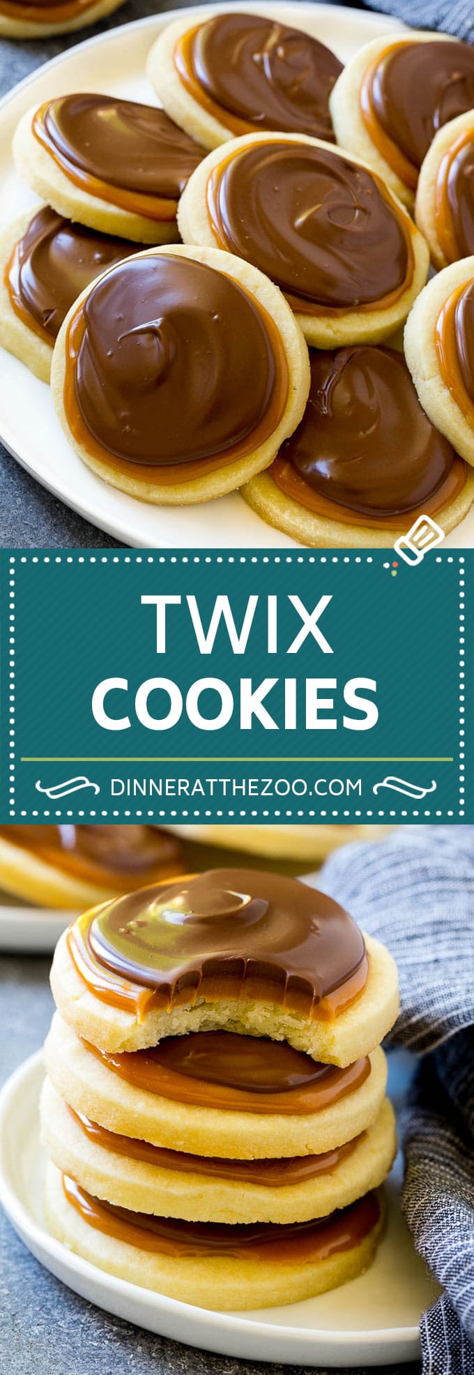 Twix Cookies Recipe | Chocolate Caramel Cookies | Shortbread Cookies #cookies #baking #caramel #chocolate #dessert #ezlod