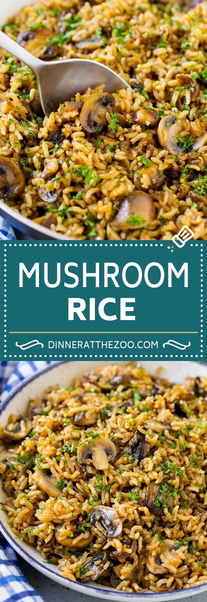 Mushroom Rice Recipe | Baked Rice | Rice Pilaf #rice #mushrooms #sidedish #dinner #ezlod