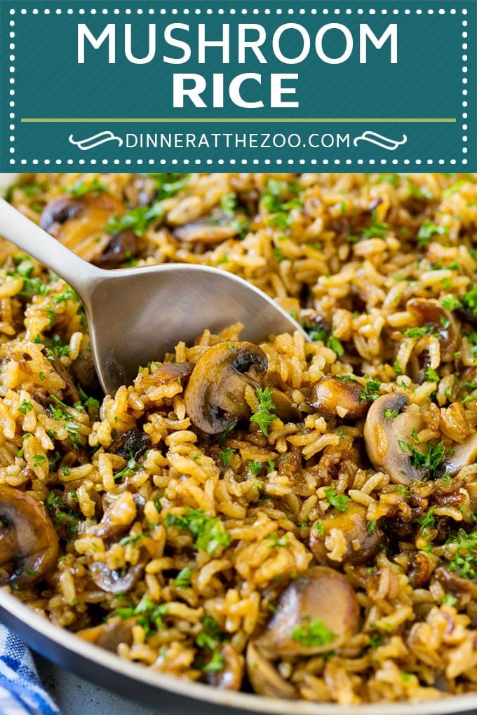 Mushroom Rice Recipe | Baked Rice | Rice Pilaf #rice #mushrooms #sidedish #dinner #ezlod