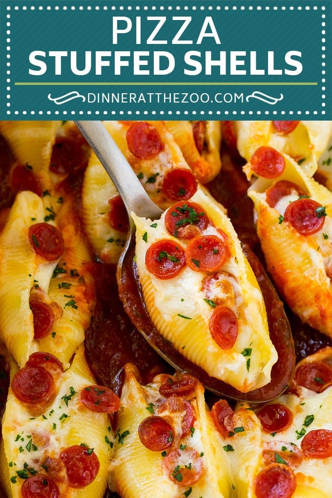 Pizza Stuffed Shells | Stuffed Shells Recipe | Italian Stuffed Shells #pizza #pasta #cheese #pepperoni #dinner #ezlod