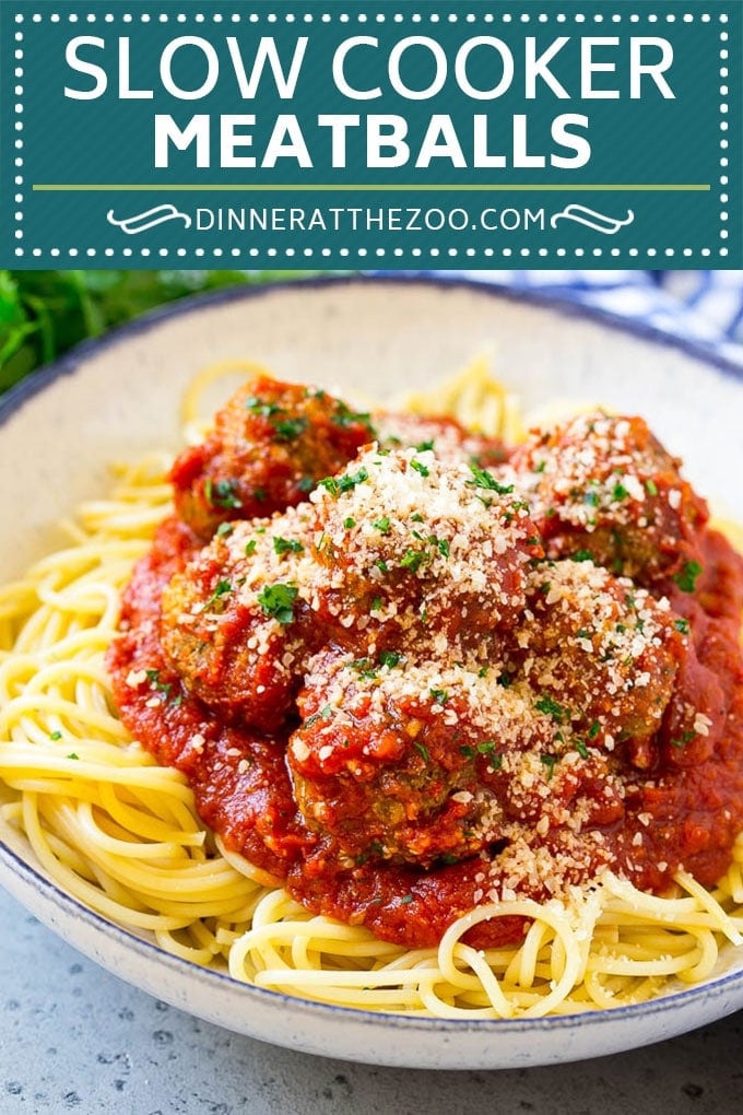 Slow Cooker Meatballs Recipe | Crock Pot Meatballs | Italian Meatballs | Spaghetti and Meatballs #meatballs #slowcooker #crockpot #dinner #ezlod #italian