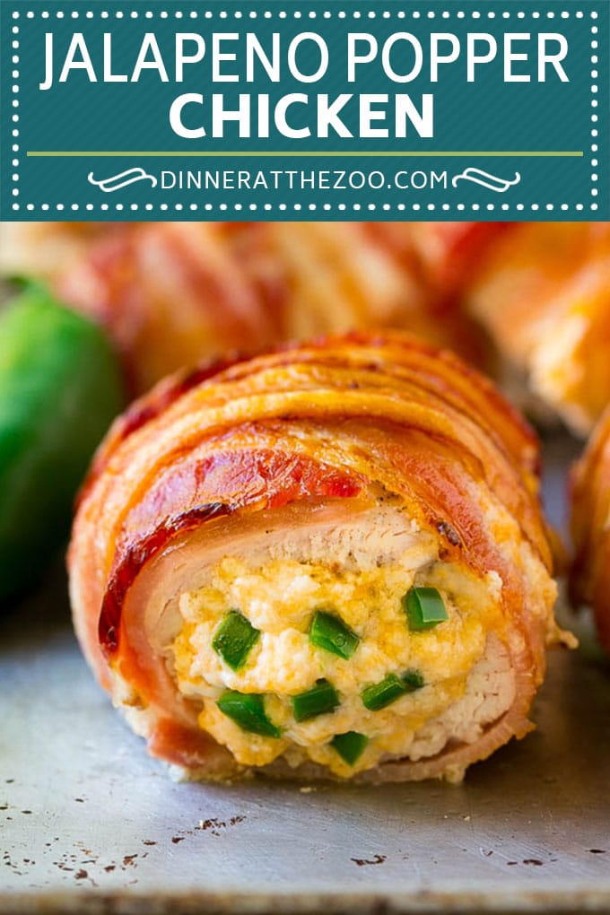 Jalapeno Popper Chicken Recipe | Bacon Wrapped Chicken | Stuffed Chicken | Low Carb Chicken #chicken #lowcarb #keto #bacon #jalapenos #cheese #dinner #ezlod