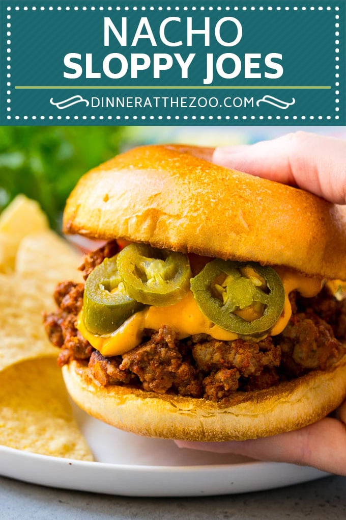 Nacho Sloppy Joes Recipe | Ground Beef Recipe | Easy Sloppy Joes #beef #nachos #cheese #spicy #sandwich #dinner #ezlod