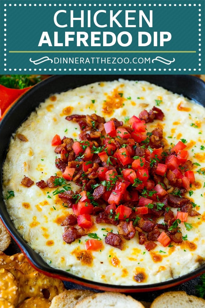Chicken Alfredo Dip Recipe | Chicken Dip | Cheese Dip #dip #appetizer #chicken #cheese #ezlod