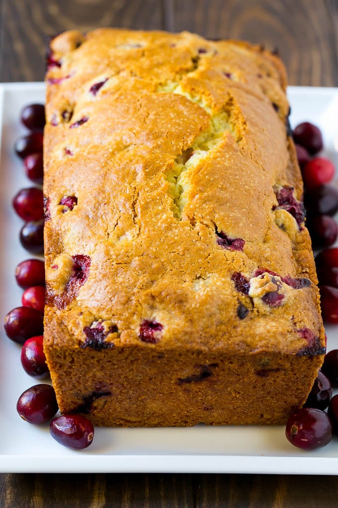 Cranberry Bread Recipe | Cranberry Loaf | Cranberry Orange Bread #cranberry #bread #baking #dessert #fall #ezlod A baked loaf of fresh cranberry bread.