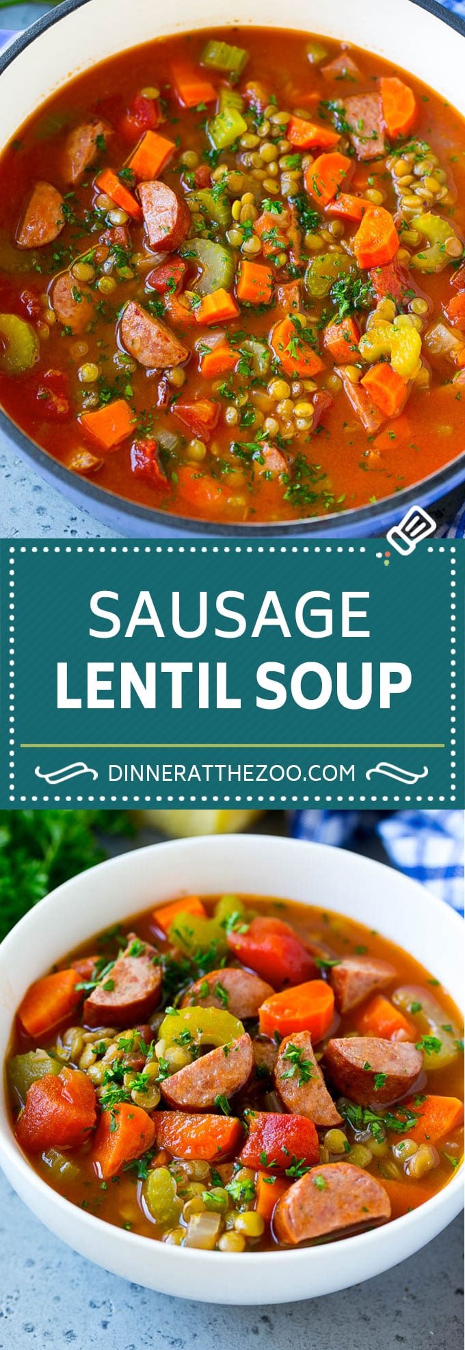 Lentil Soup Recipe | Sausage Lentil Soup #soup #lentils #sausage #dinner #glutenfree #ezlod