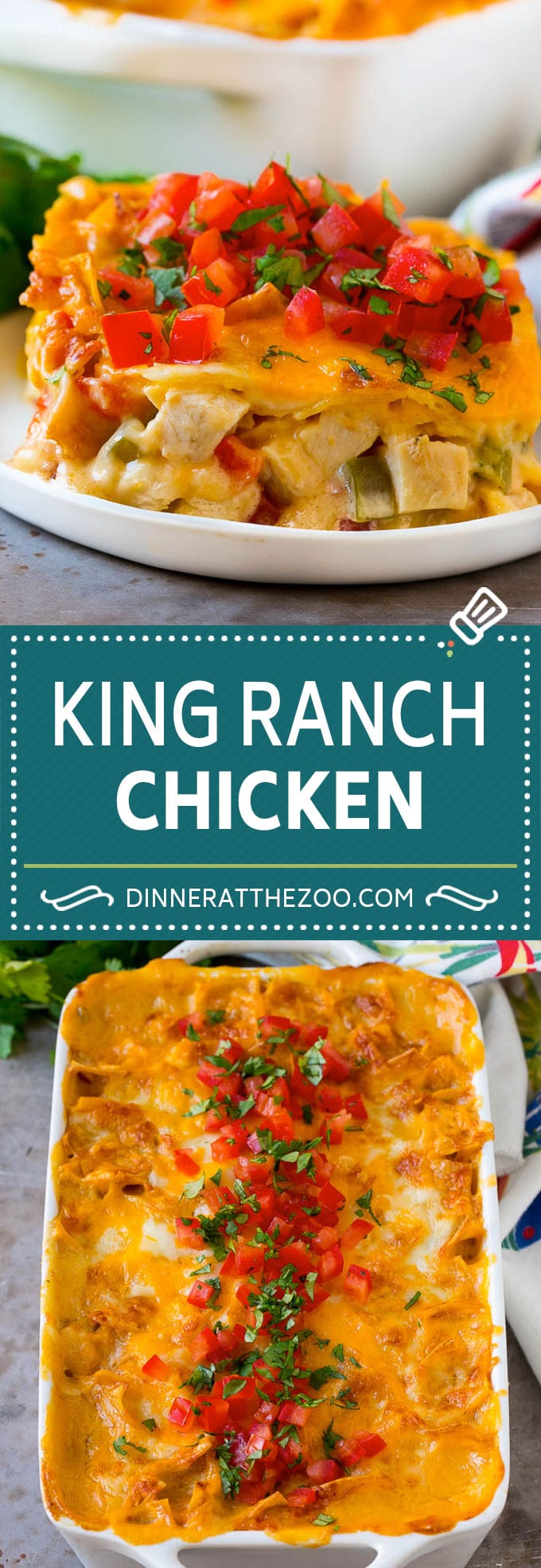 King Ranch Chicken Recipe | Mexican Chicken Casserole | Creamy Chicken Casserole #casserole #chicken #cheese #comfortfood #dinner #ezlod