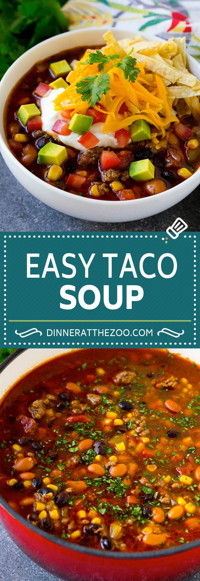 Taco Soup Recipe | Beef Taco Soup | Mexican Soup #soup #beef #taco #mexicanfood #beans #dinner #ezlod