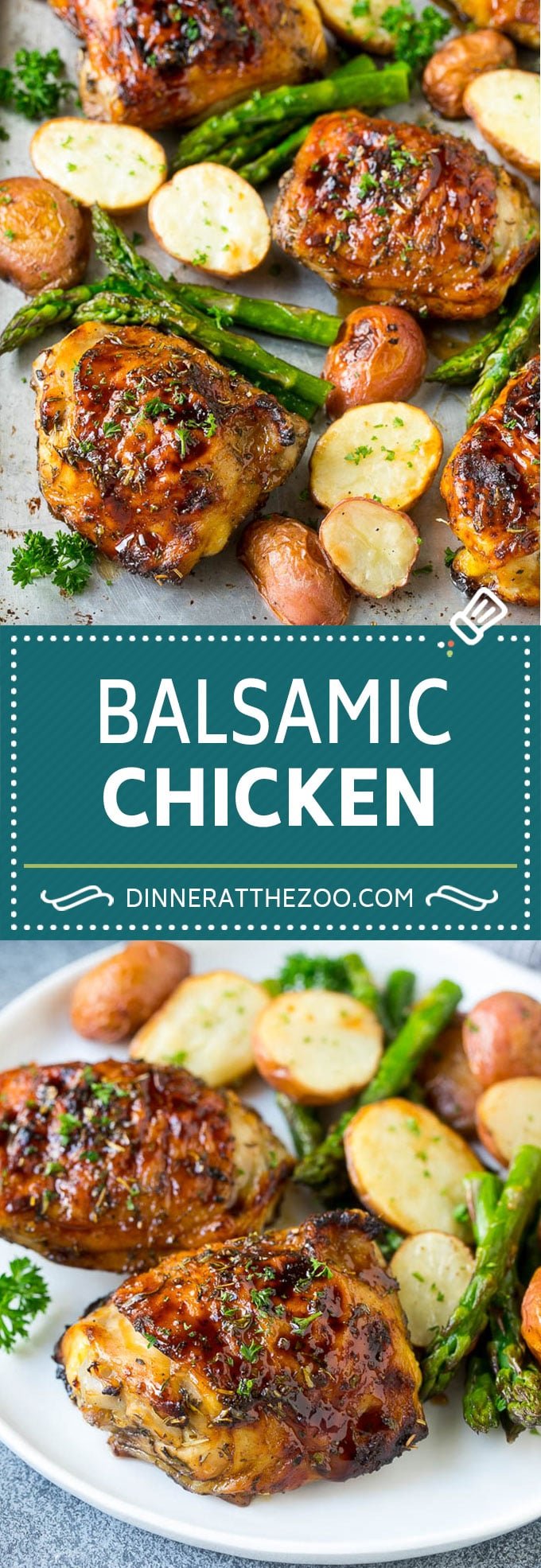 Balsamic Chicken Recipe | Sheet Pan Chicken | Glazed Chicken #chicken #asparagus #potatoes #dinner #glutenfree #ezlod