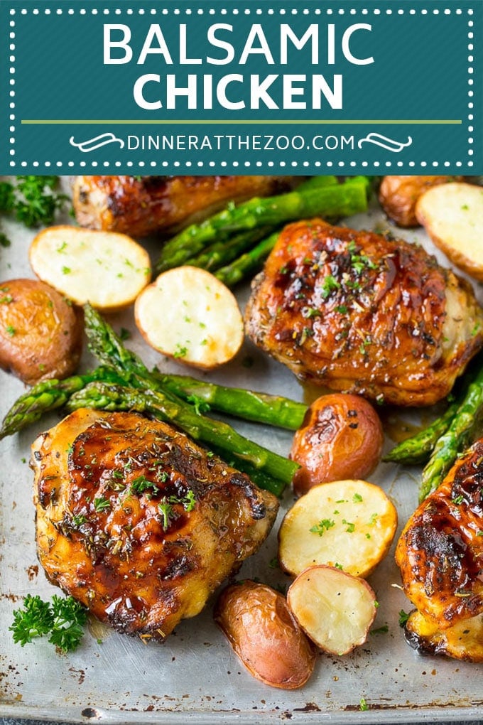 Balsamic Chicken Recipe | Sheet Pan Chicken | Glazed Chicken #chicken #asparagus #potatoes #dinner #glutenfree #ezlod