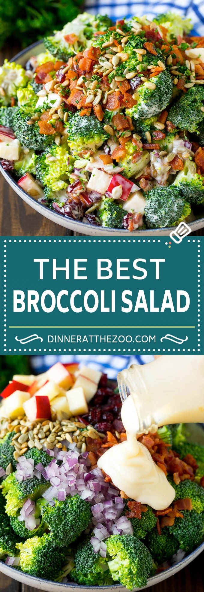Broccoli Salad Recipe | Creamy Broccoli Salad | Bacon Broccoli Salad #salad #broccoli #bacon #apple #ezlod #sidedish