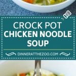 Crock Pot Chicken Noodle Soup Recipe | Slow Cooker Chicken Noodle Soup | Chicken Soup #soup #chicken #noodles #dinner #slowcooker #crockpot #ezlod