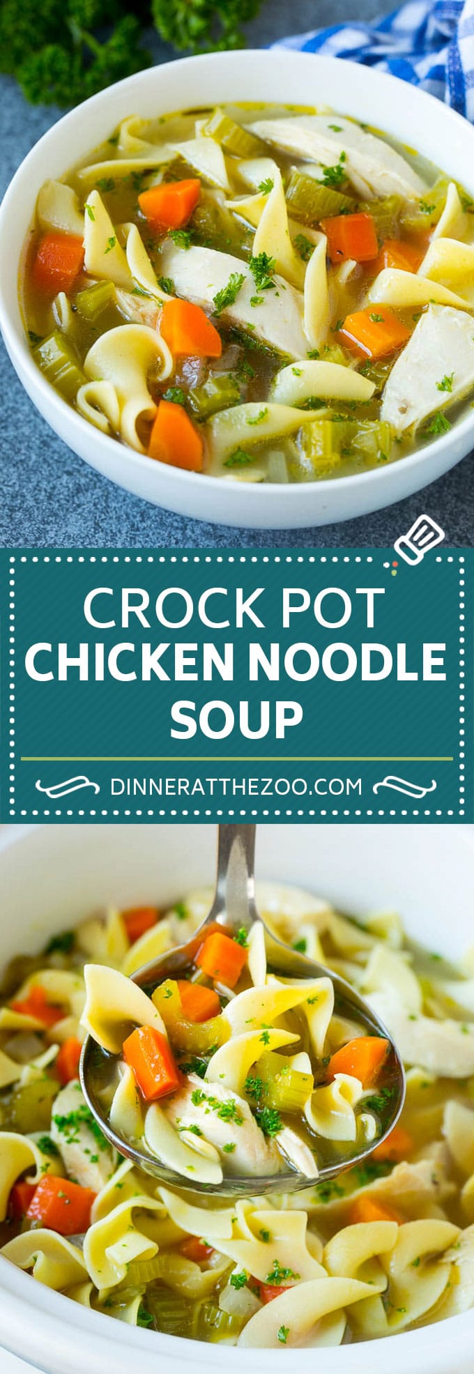 Crock Pot Chicken Noodle Soup Recipe | Slow Cooker Chicken Noodle Soup | Chicken Soup #soup #chicken #noodles #dinner #slowcooker #crockpot #ezlod