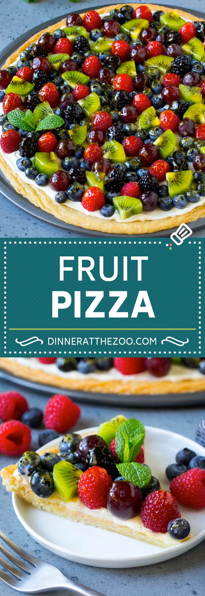 Fruit Pizza Recipe | Dessert Pizza | Fruit Dessert #cookie #fruit #pizza #dessert #sweets #ezlod