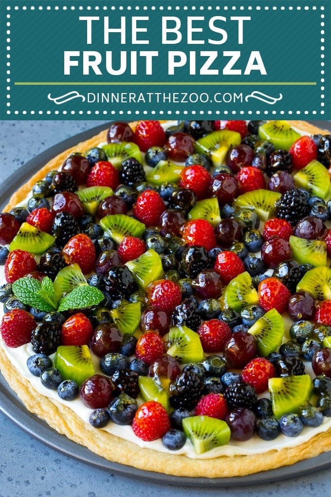 Fruit Pizza Recipe | Dessert Pizza | Fruit Dessert #cookie #fruit #pizza #dessert #sweets #ezlod