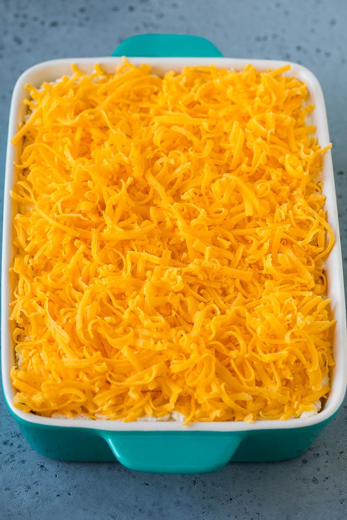 Hash Brown Casserole | Potato Casserole | Hash Brown Side Dish #potatoes #cheese #casserole #sidedish #ezlod A shredded potato dish covered with shredded cheddar cheese!