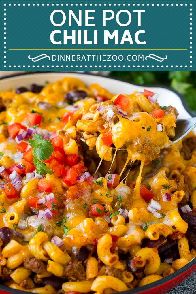 One Pot Chili Mac Recipe | One Pot Pasta | Chili Mac #dinner #beef #pasta #macaroni #beans #cheese #ezlod #onepot