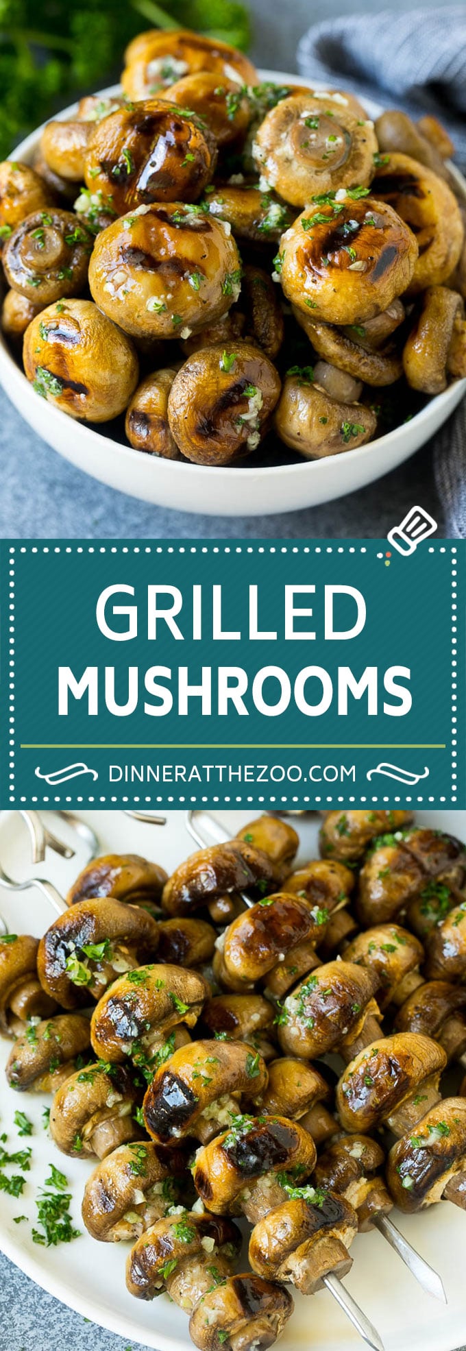 Grilled Mushrooms Recipe | Mushroom Kabobs | Mushroom Side Dish #mushroom #grilling #garlic #keto #lowcarb #ezlod