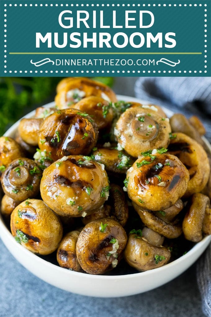 Grilled Mushrooms Recipe | Mushroom Kabobs | Mushroom Side Dish #mushroom #grilling #garlic #keto #lowcarb #ezlod