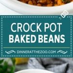 Crock Pot Baked Beans | Slow Cooker Baked Beans #beans #bacon #slowcooker #crockpot #ezlod