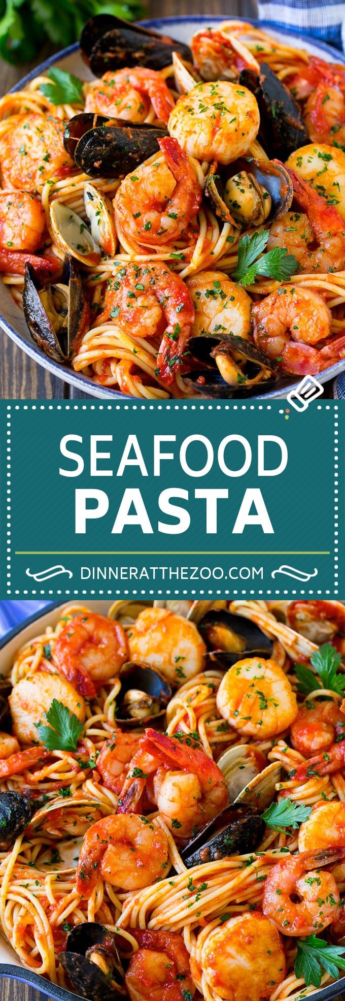 Seafood Pasta Recipe | Shrimp Pasta #pasta #spaghetti #shrimp #clams #scallops #dinner #ezlod