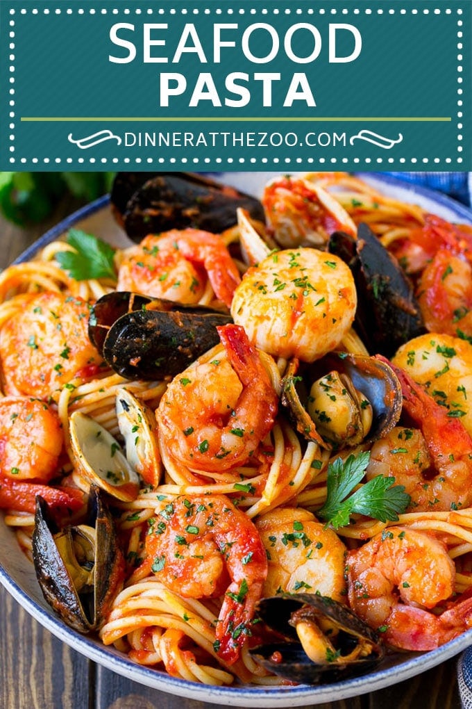 Seafood Pasta Recipe | Shrimp Pasta #pasta #spaghetti #shrimp #clams #scallops #dinner #ezlod