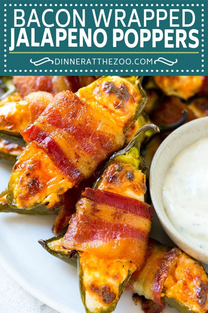Bacon Wrapped Jalapeno Poppers Recipe | Baked Jalapeno Poppers | Bacon Appetizer #bacon #jalapenos #poppers #appetizer #snack #lowcarb #keto #ezlod