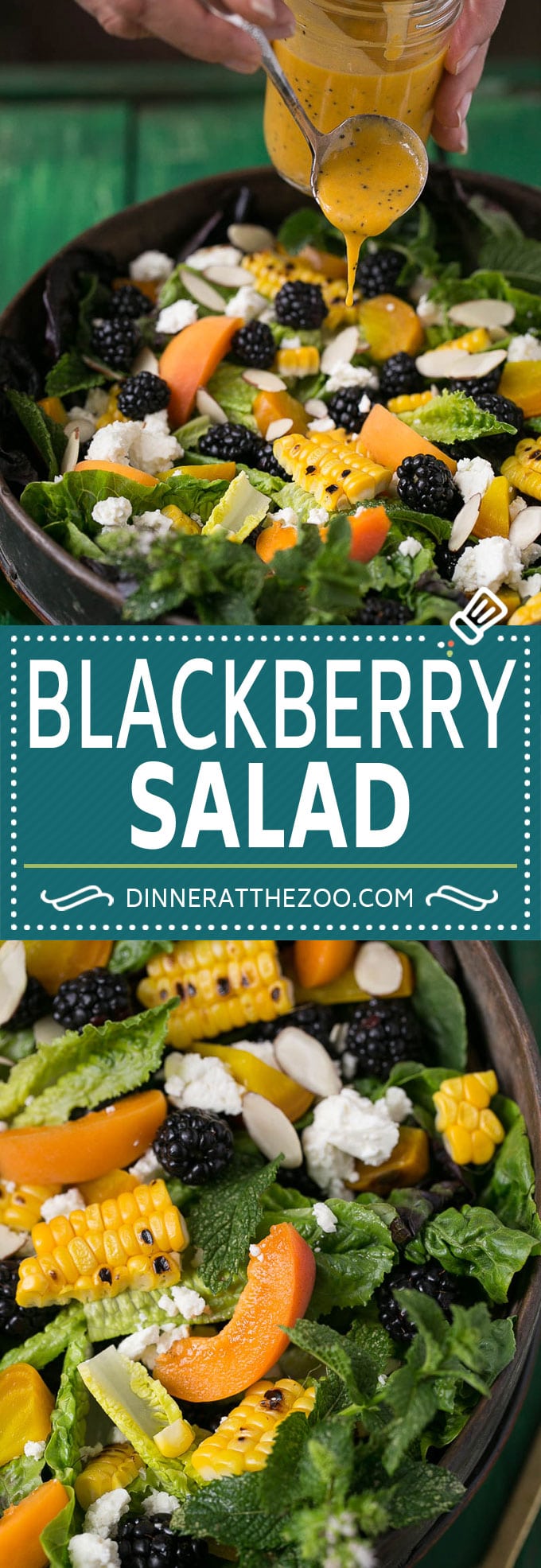 Blackberry Salad Recipe | Summer Salad #salad #blackberries #apricot #corn #dinner #healthy #ezlod
