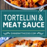 Cheese Tortellini in Meat Sauce #tortellini #pasta #sauce #dinner #ezlod #cheese