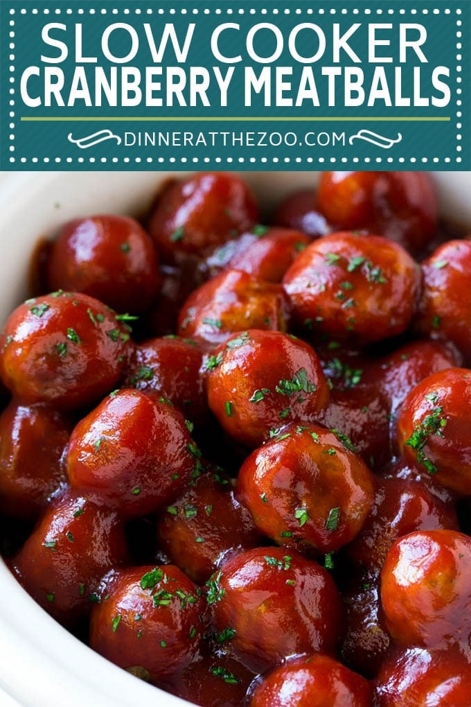 Cranberry Meatballs Recipe | Slow Cooker Meatballs | Slow Cooker Appetizer | Crockpot Meatballs #meatballs #cranberry #appetizer #slowcooker #crockpot #ezlod