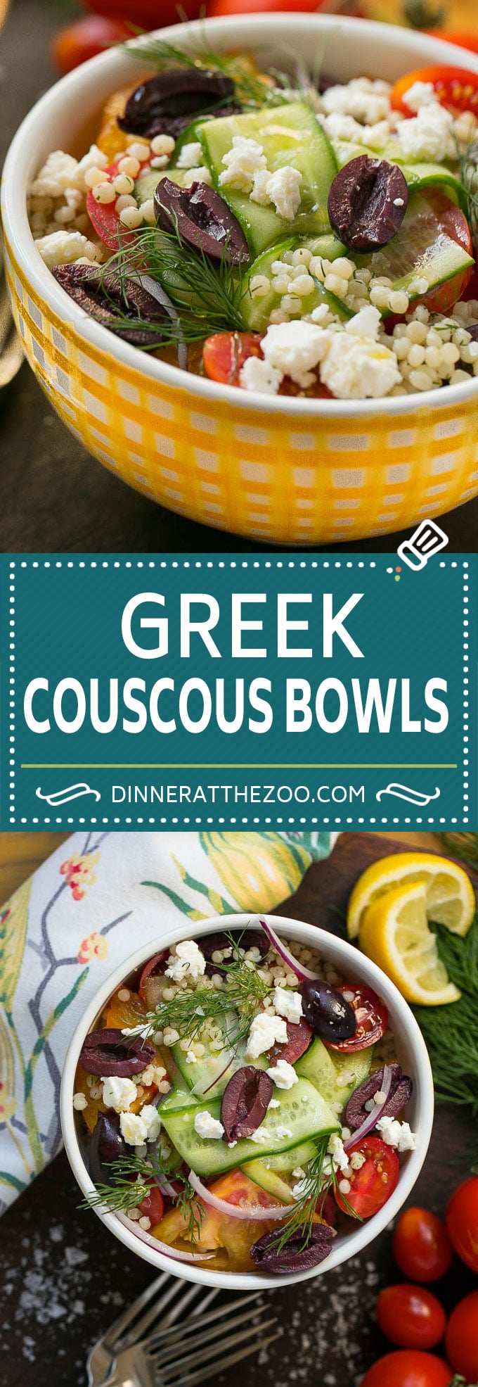 Greek Couscous Bowls #couscous #lunch #ezlod
