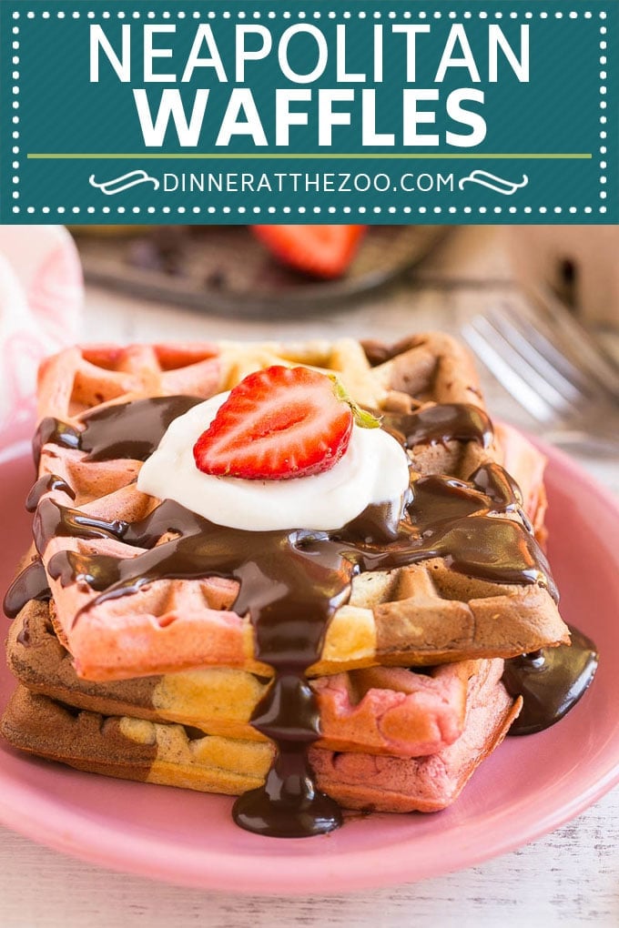 Neapolitan Waffles #waffles #breakfast #ezlod