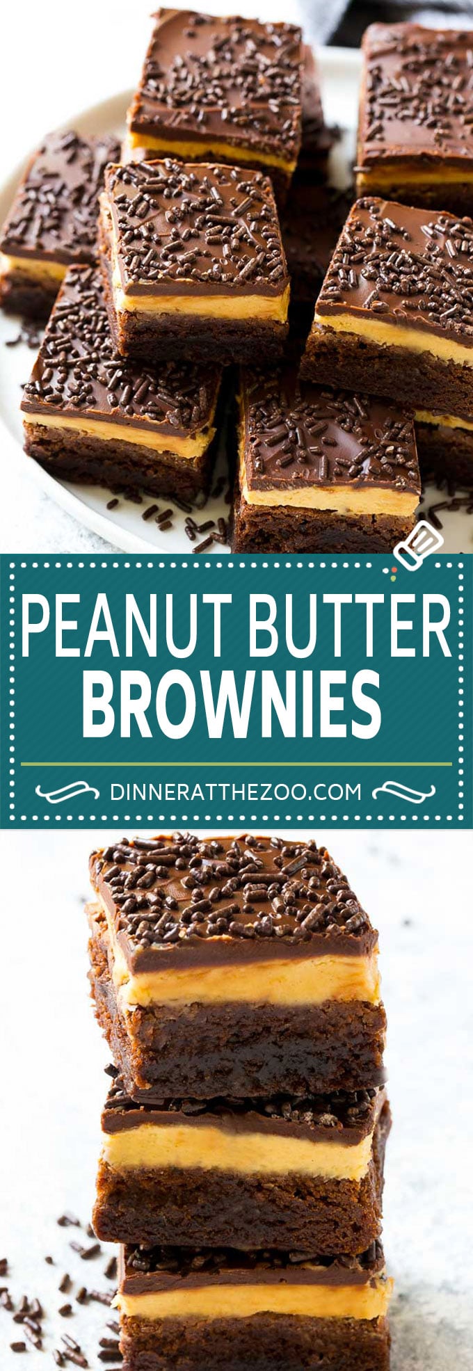 Peanut Butter Brownies Recipe | Layered Brownies | Peanut Butter Truffle Brownies #chocolate #peanutbutter #brownies #dessert #ezlod