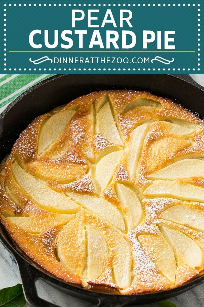 Pear Custard Pie Recipe | Pear Pie #pears #fall #pie #dessert #ezlod