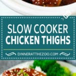 Slow Cooker Chicken Thighs | Crock Pot Chicken Thighs | Honey Garlic Chicken #chicken #slowcooker #crockpot #dinner #ezlod