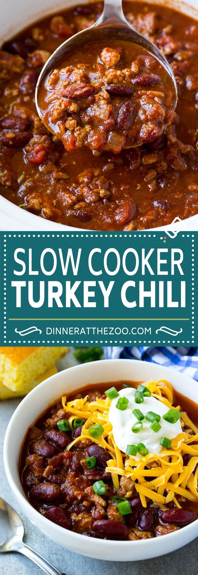 Slow Cooker Turkey Chili Recipe | Crockpot Chili | Turkey Chili | Chili With Beans Recipe | Healthy Chili Recipe #turkey #chili #beans #soup #slowcooker #crockpot #ezlod