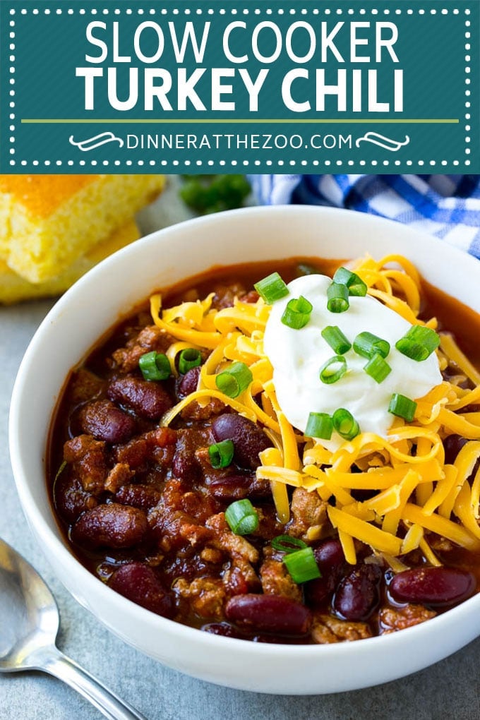 Slow Cooker Turkey Chili Recipe | Crockpot Chili | Turkey Chili | Chili With Beans Recipe | Healthy Chili Recipe #turkey #chili #beans #soup #slowcooker #crockpot #ezlod
