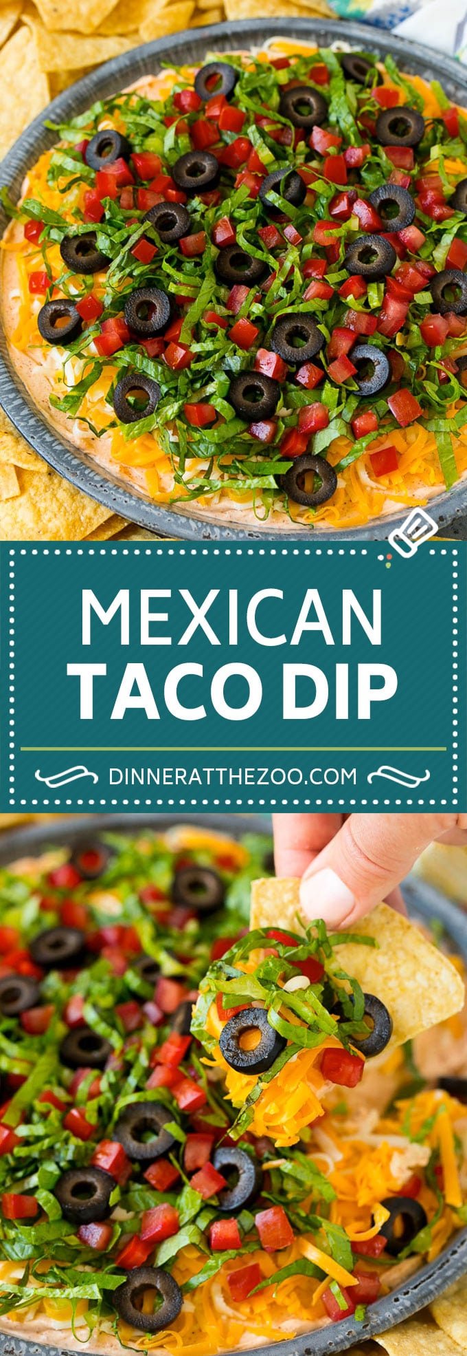 Taco Dip Recipe | Mexican Dip #tacos #dip #appetizer #mexicanfood #cheese #ezlod
