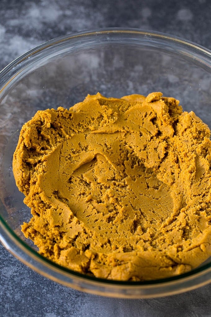Molasses Cookies Recipe | Spice Cookies #cookies #baking #christmas #dessert #ezlod Cookie dough in a mixing bowl.