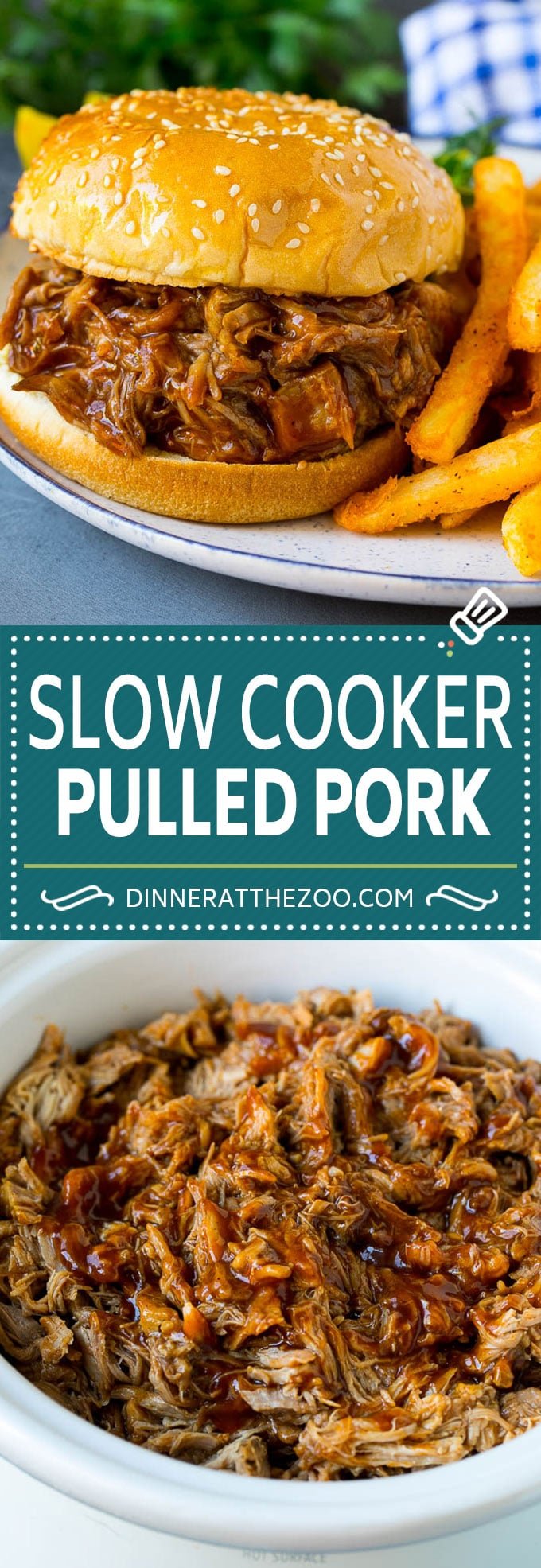 Slow Cooker Pulled Pork Recipe | Crock Pot Pulled Pork #pork #pulledpork #crockpot #slowcooker #dinner #ezlod