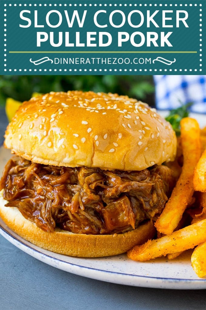 Slow Cooker Pulled Pork Recipe | Crock Pot Pulled Pork #pork #pulledpork #crockpot #slowcooker #dinner #ezlod