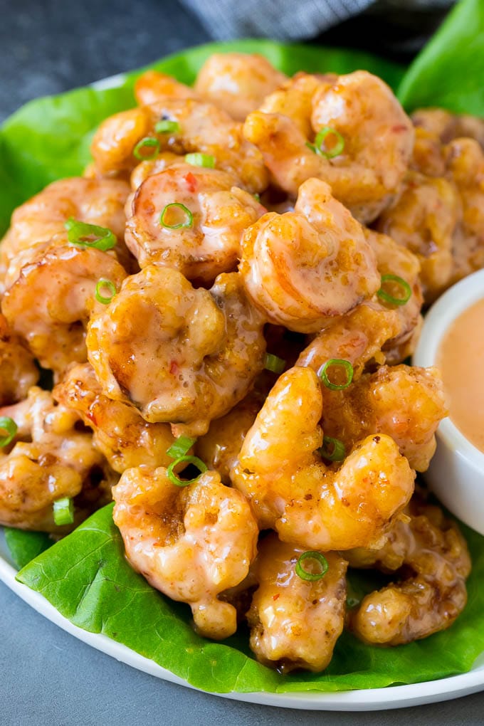 Bang Bang Shrimp Recipe | Fried Shrimp #shrimp #appetizer #dinner #ezlod #copycatrecipe Bang bang shrimp tossed in creamy chili sauce and served over lettuce.