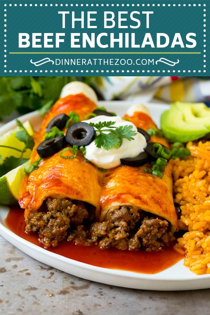 Beef Enchiladas Recipe #beef #groundbeef #mexicanfood #enchiladas #cheese #dinner #ezlod