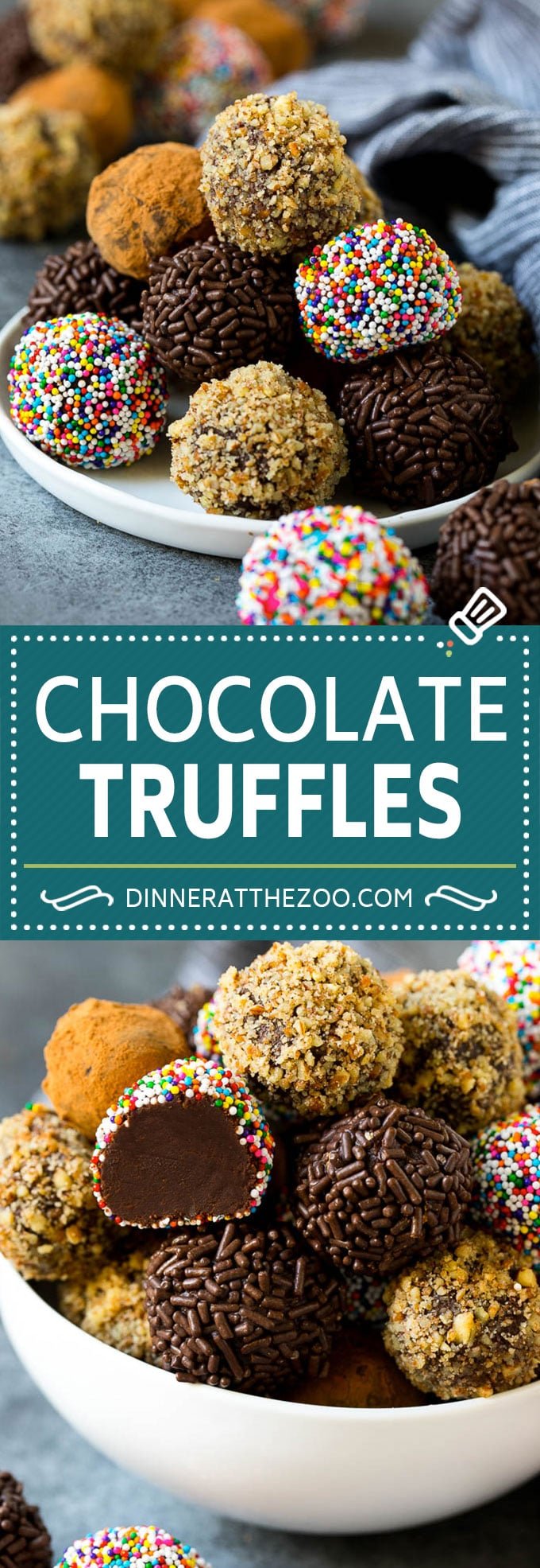 Chocolate Truffles Recipe | Homemade Candy #candy #truffles #chocolate #dessert #sprinkles #ezlod