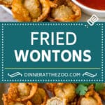Fried Wonton Recipe #chinesefood #pork #appetizer #wontons #ezlod