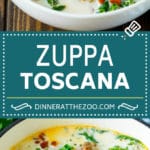 Zuppa Toscana Recipe | Sausage and Potato Soup #soup #sausage #bacon #potato #kale #italianfood #dinner #ezlod