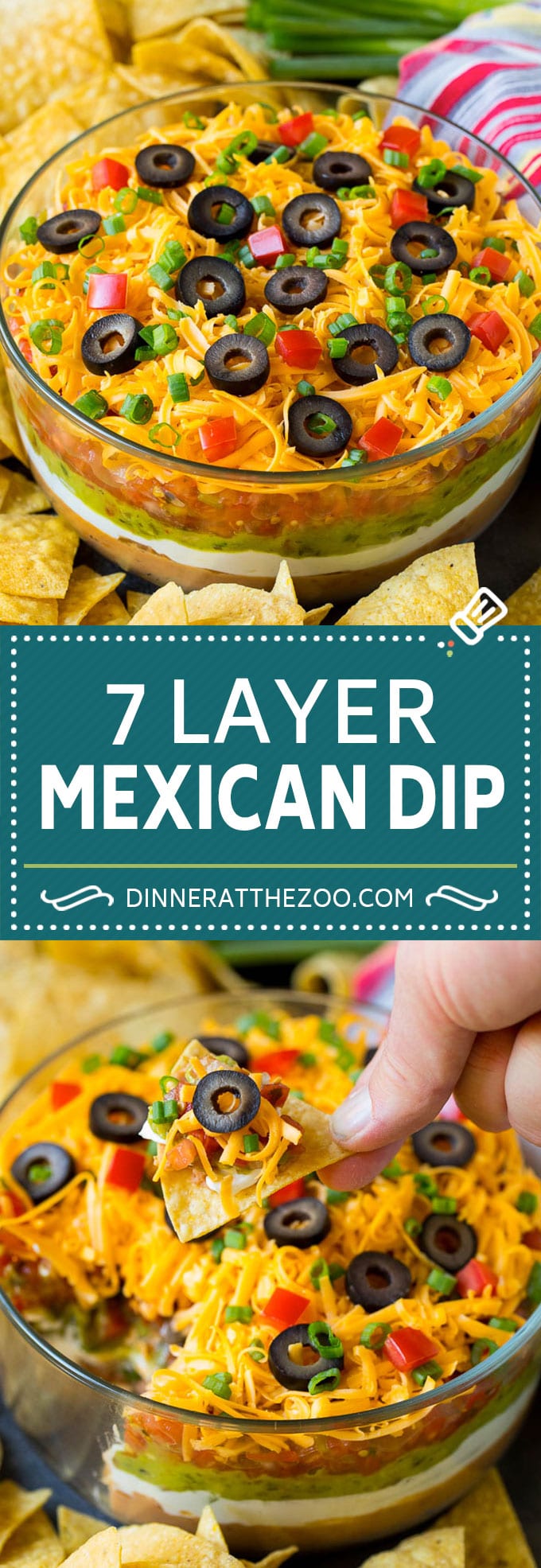 7 Layer Dip Recipe | Mexican Dip #beans #dip #appetizer #avocado #salsa #ezlod