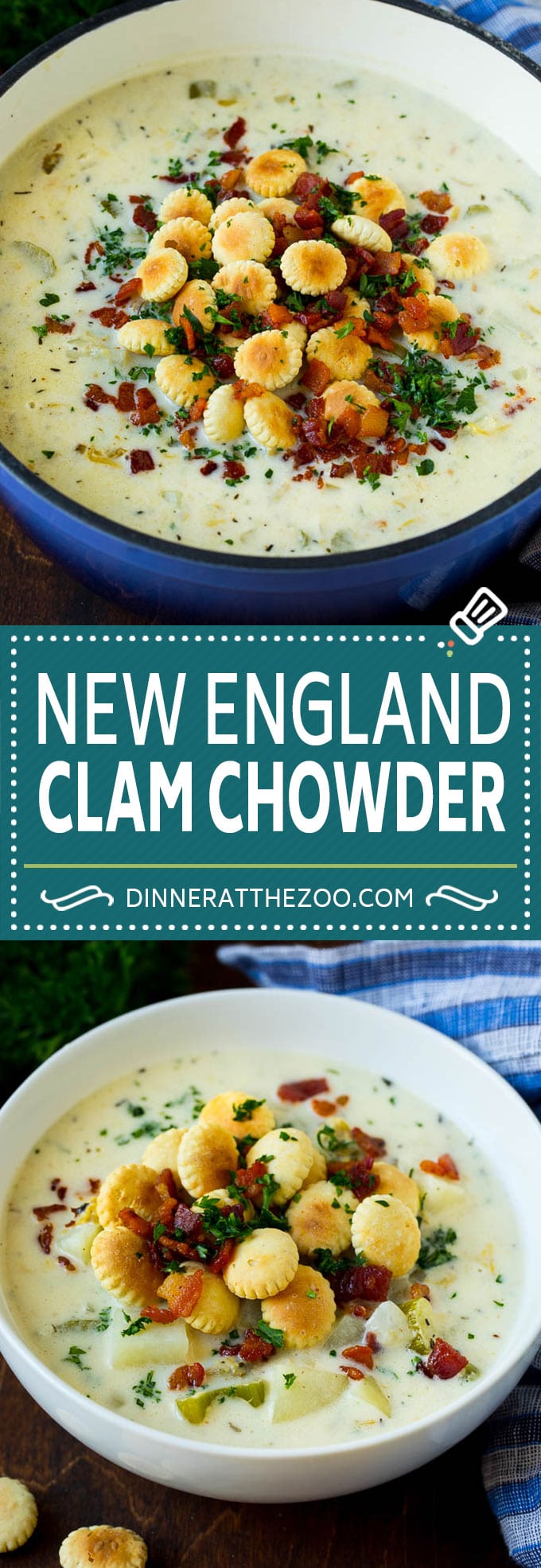 New England Clam Chowder Recipe | White Clam Chowder #chowder #soup #seafood #clams #bacon #dinner #ezlod