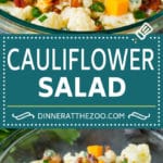 Cauliflower Salad Recipe #salad #cauliflower #bacon #lowcarb #keto #dinner #ezlod