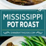 Mississippi Pot Roast #slowcooker #potroast #beef #crockpot #dinner #ezlod
